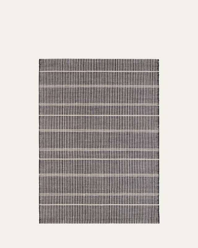 Samson Black Handwoven Indoor/Outdoor Rug, 10' x 14'